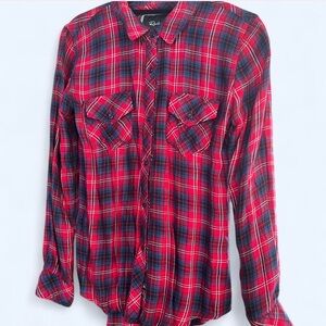 Rails Red and Blue Plaid Women's Button Down Shirt